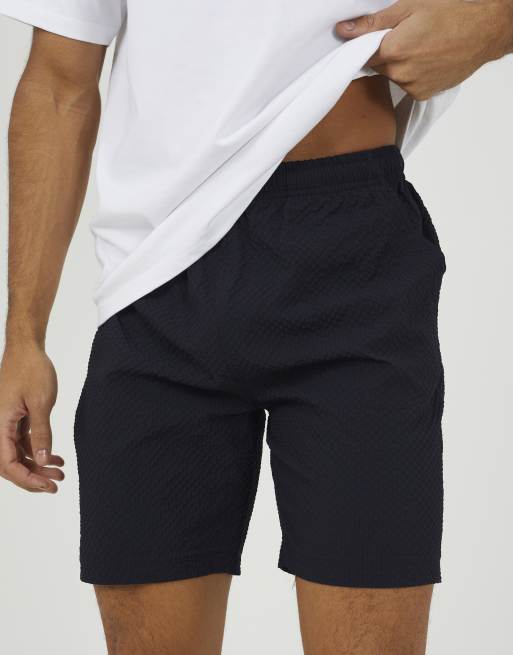 Brave Soul - Pantalones cortos azul marino con cordón ajustable de sirsaca, 4 de 4
