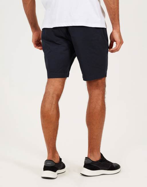 Brave Soul - Pantalones cortos azul marino con cordón ajustable y cinturilla elástica de algodón, 4 de 4
