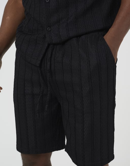 Brave Soul - Pantalones cortos de tejido negro, 4 de 4