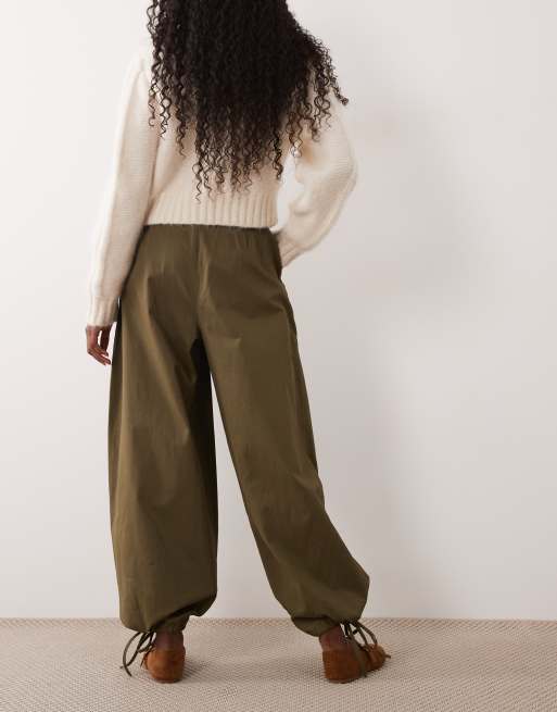 Brave Soul pantaloni balloon in khaki, 2 di 5