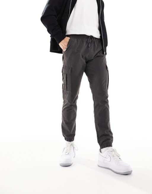 Brave Soul - Pantaloni cargo tecnici grigio antracite