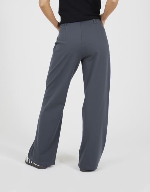 Brave Soul - Pantaloni dritti color antracite in jersey, 3 di 4
