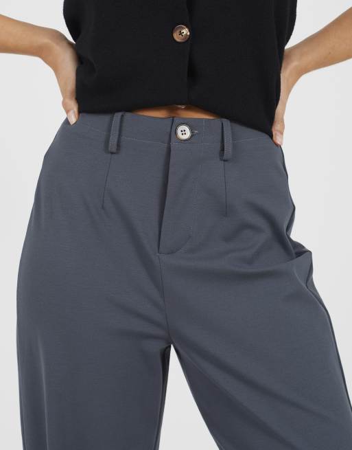 Brave Soul - Pantaloni dritti color antracite in jersey, 4 di 4