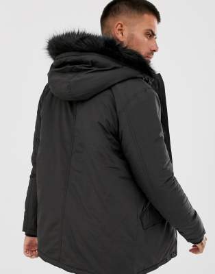 parka jacket faux fur