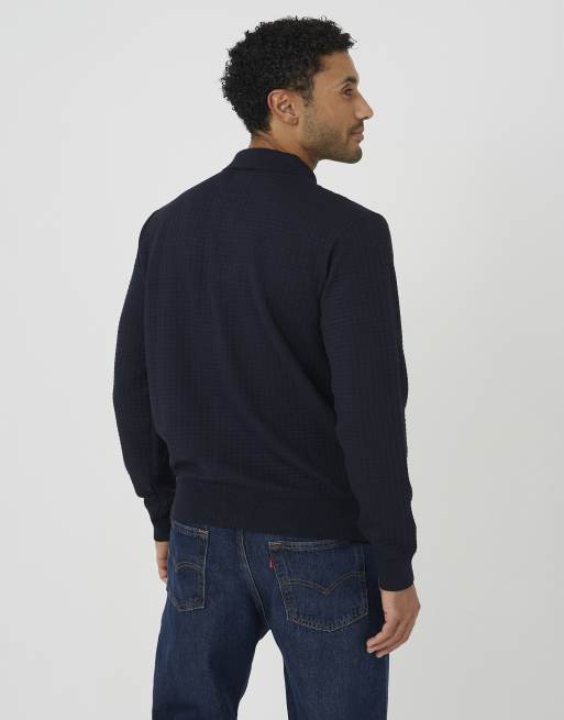 Brave Soul Patch pocket knitted cardigan in navy, 2 of 4