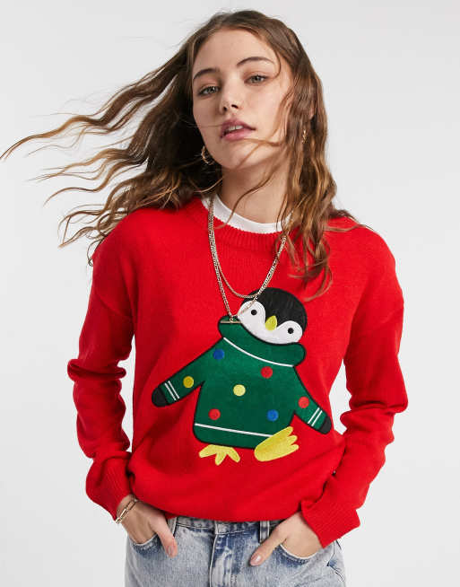 Brave Soul penguin christmas jumper | ASOS