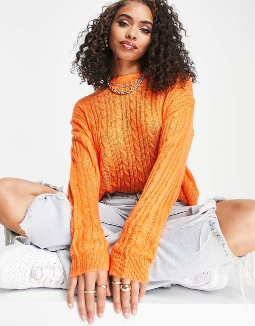 orange cardigan sweaters
