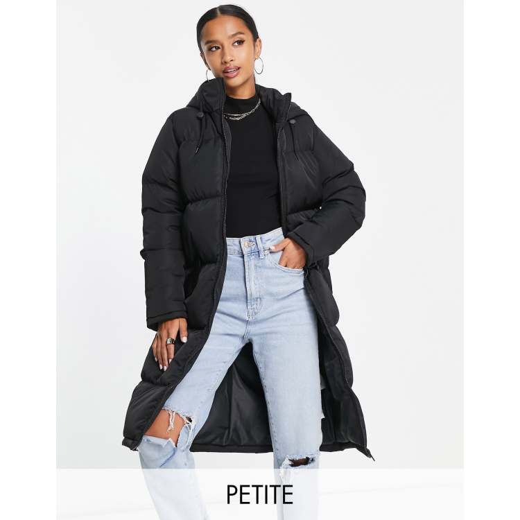 Brave Soul cropped puffer jacket in black