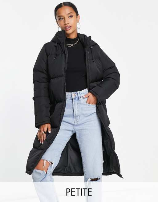 Petite Black Maxi Puffer Coat