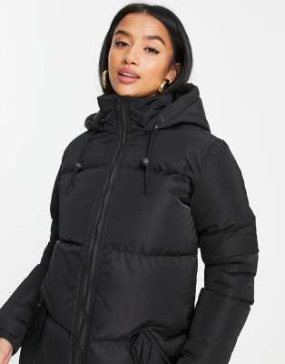 brave soul womens cello maxi jacket black