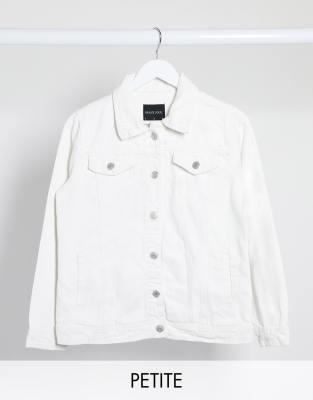 petite white denim jacket