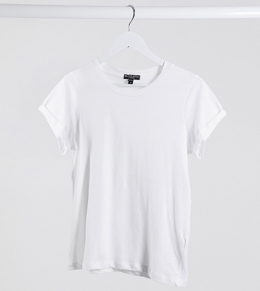 Brave Soul Petite- Eleanor - T-shirt-Hvid
