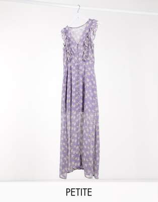 petite purple maxi dress