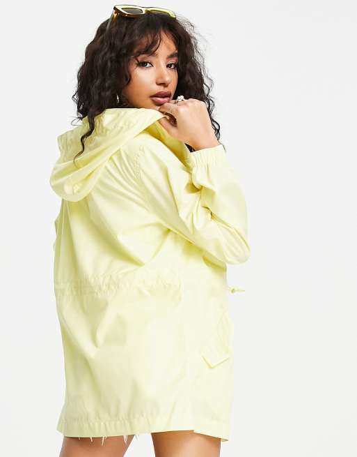 Brave Soul Petite Lolo rain mac jacket in yellow, 2 of 4