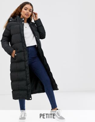 longline puffer jacket with hood