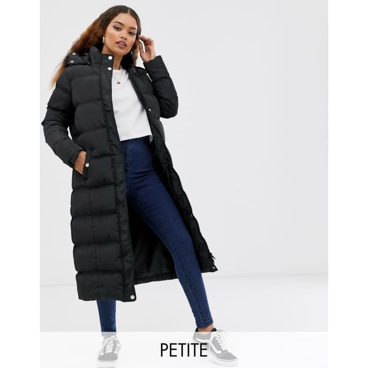 Brave soul tall hopma longline puffer cheap jacket with faux fur trim hood