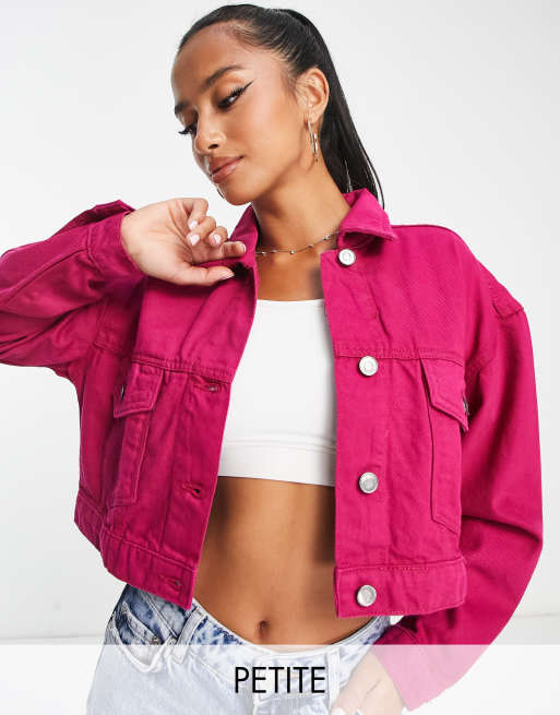 Asos pink denim jacket hotsell