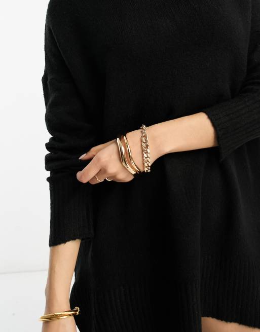 slim fit dress slacks Gold Charm Black One Shoulder Dress L main image 0