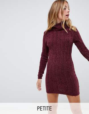 dark red jumper dress