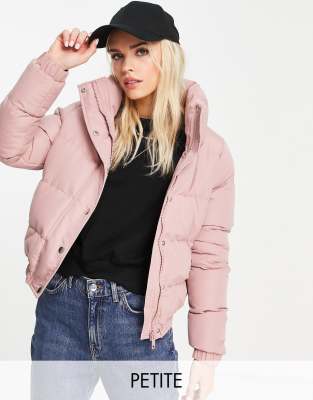 Brave Soul Petite slay peach skin puffer jacket - ASOS Price Checker