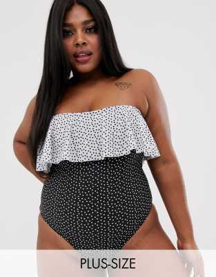 plus size bardot swimsuit