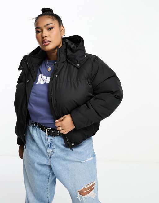 Black plus shop size puffer jacket