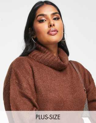 Pull Col Roulé Brave Soul Pour Homme - Coton, Couleur Chocolat, Coupe Classique, Ourlets Côtelés, Taille L - 7