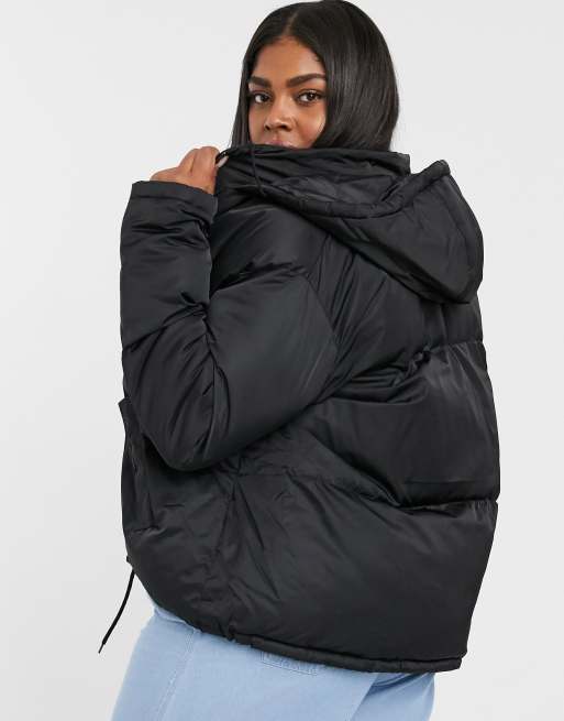 Brave soul cello hooded puffer sale jacket black