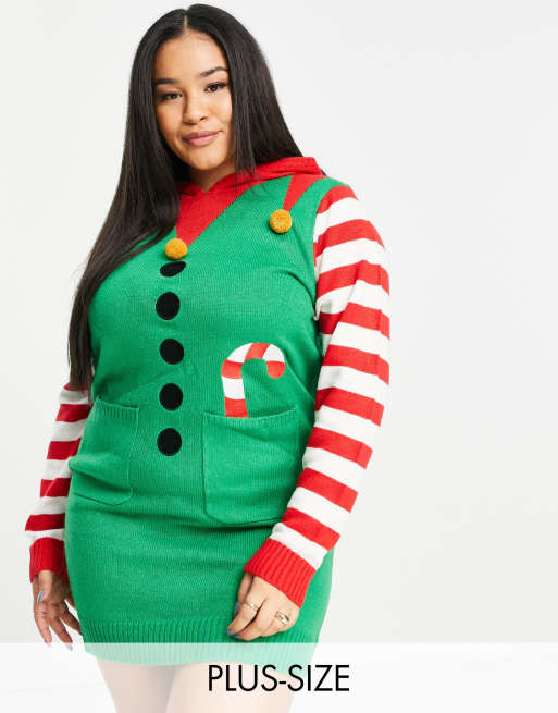 Christmas sweater sale dress plus size