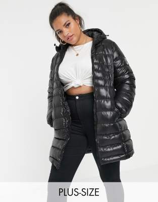 plus size long padded coats