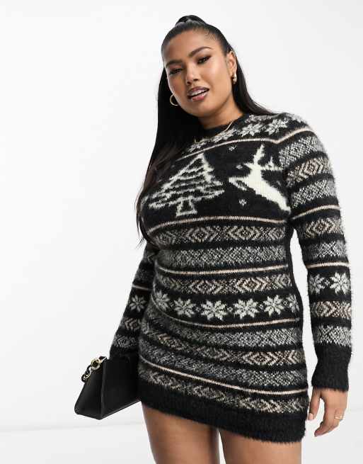 Black christmas jumper dress sale