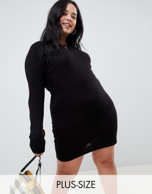 asos black dress plus size