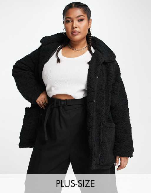 Plus size teddy on sale jacket