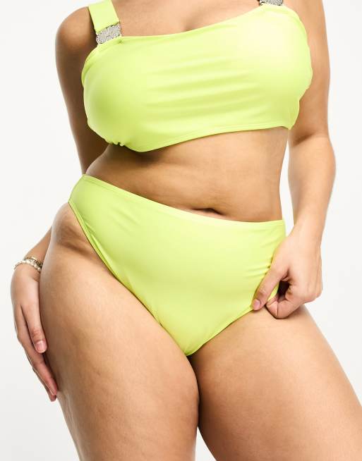 Plus size lime green bathing sale suit