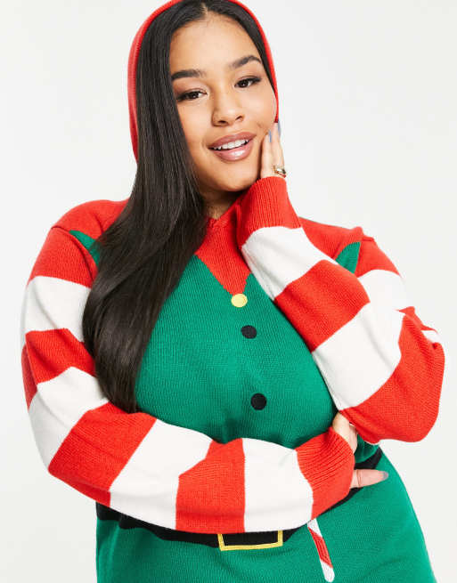 Brave Soul Plus hooded Christmas elf dress, 3 of 4