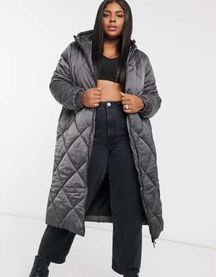 longline puffer jacket asos
