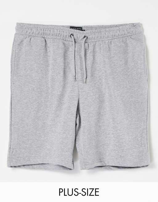 Brave Soul Plus jersey shorts in light gray heather | ASOS