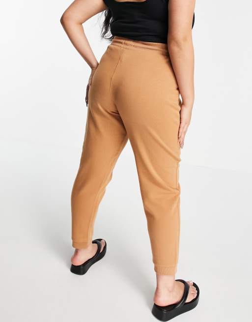 Brave Soul Plus jude sweatpants in camel, 3 of 4