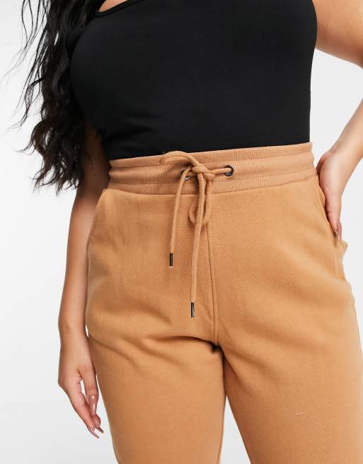 Brave Soul Plus jude sweatpants in camel, 4 of 4