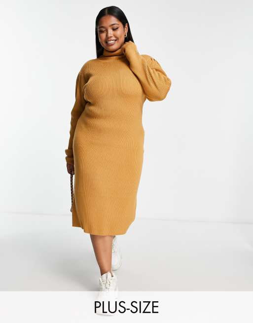 Knitted jumper store dress plus size