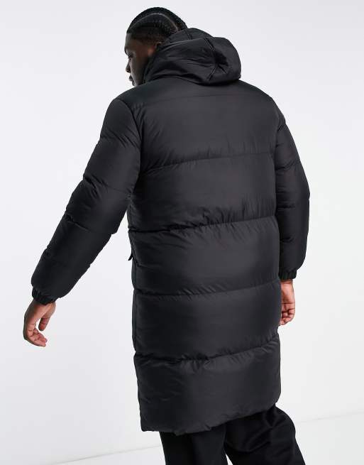 Brave Soul Todd Longline Puffer Jacket, Black