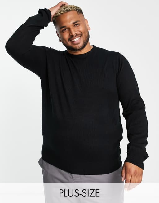 Brave Soul Plus - Maglione girocollo nero