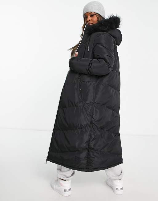 Brave Soul Plus parka imbottito Marcella con cappuccio nero, 2 di 4