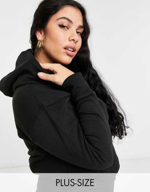 Brave Soul Plus relaxed fit clara hoodie in black | ASOS