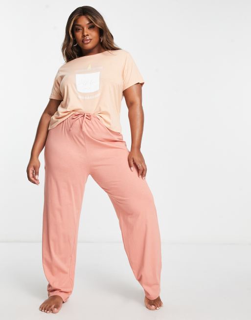 Blush pink pj online set