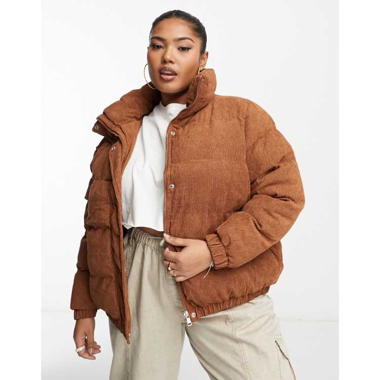 Topshop pink corduroy outlet puffer jacket