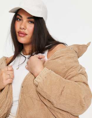 brave soul slay puffer jacket in cord