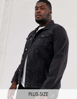 brave soul black denim jacket