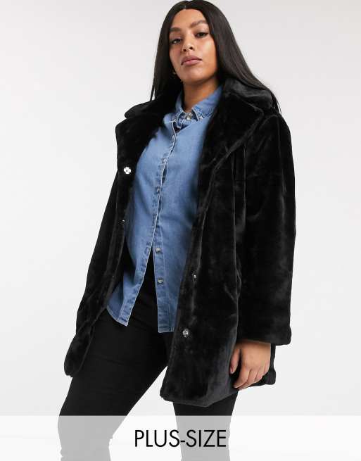 Brave Soul Plus tamsin faux fur jacket | ASOS