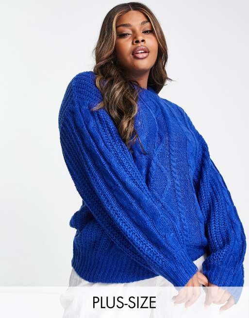 Royal blue hotsell knit sweater